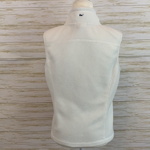 Vineyard Vines White Polar Fleece Vest - Picture 7 of 10